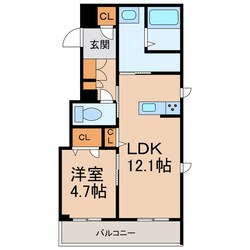 田中口駅 徒歩10分 3階の物件間取画像